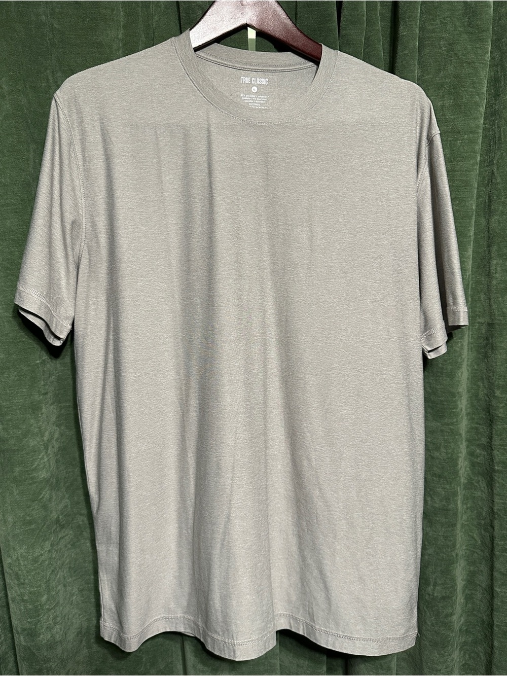 Men's True Classic Large Crew Neck Short Sleeve Tee - Light Gray